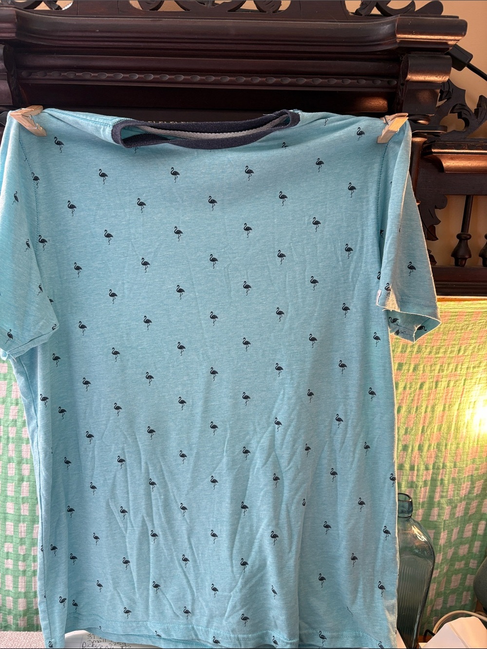 Free Planet Light Blue Short Sleeve T-Shirt with Navy Print. Men’s XL